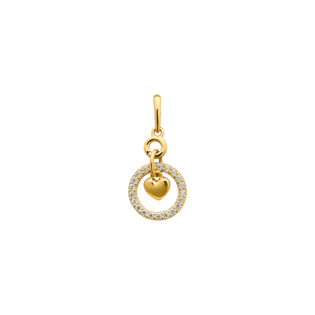 FINE Anhänger Herz 585/- gelbgold Zirkonia