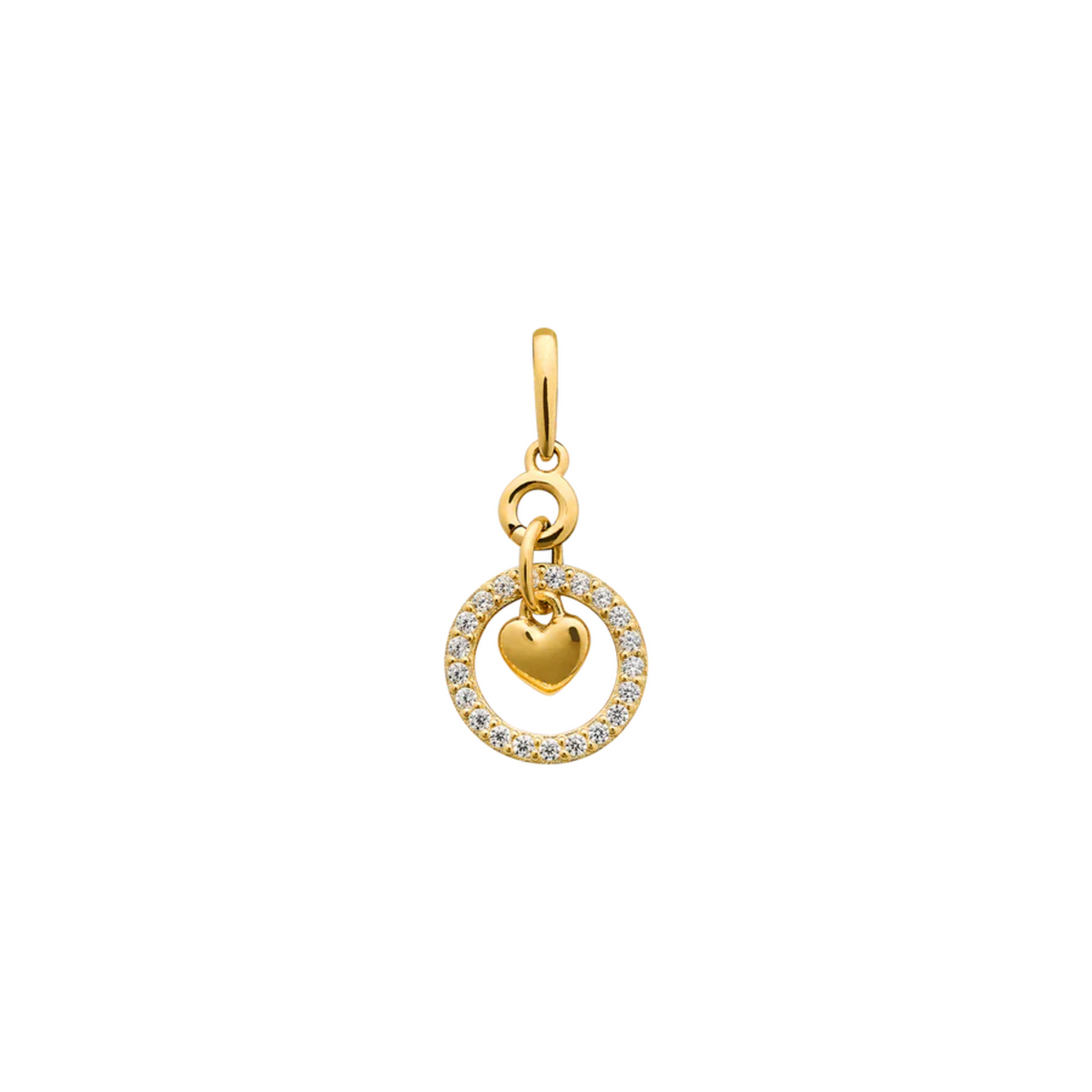 FINE Anhänger Herz 585/- gelbgold Zirkonia