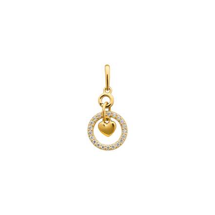 FINE Anhänger Herz 585/- gelbgold Zirkonia
