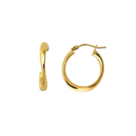FINE Basic Creolen 585/- gelbgold