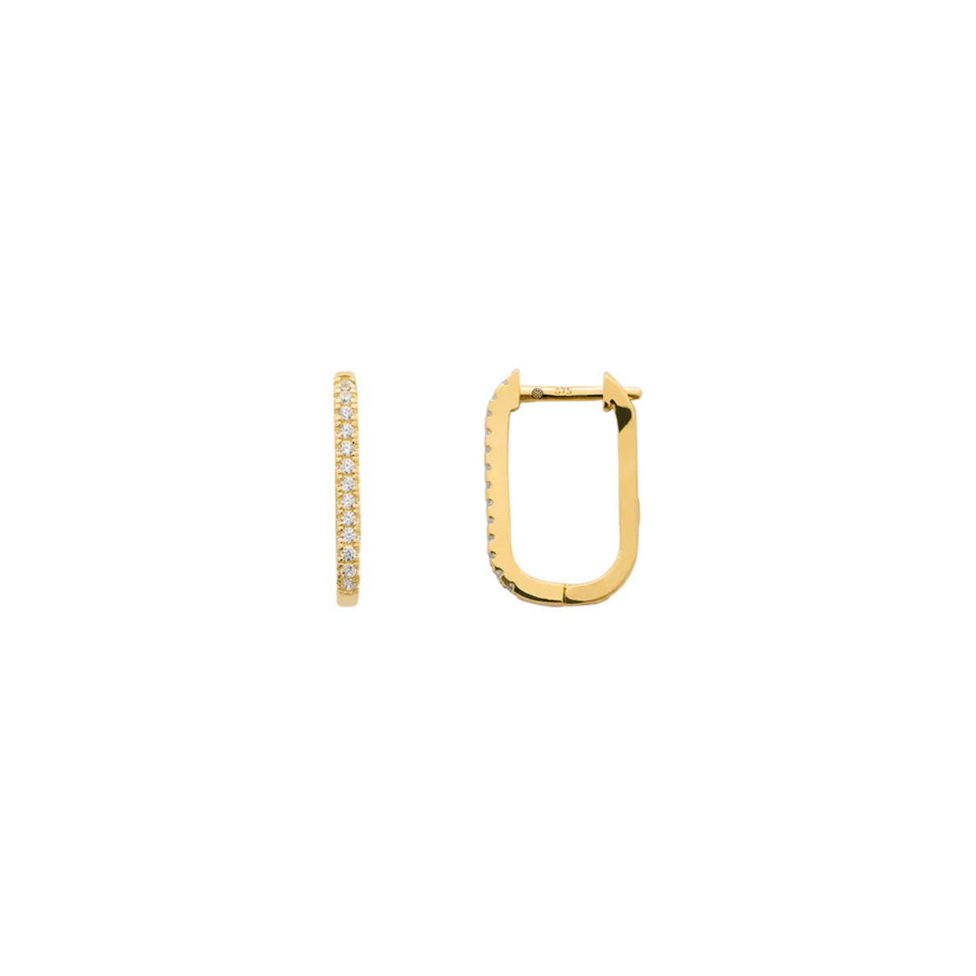 FINE Creolen 585/- gelbgold Zirkonia