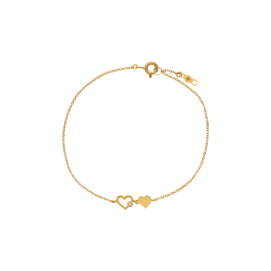 FINE Armband Herz 585/- gelbgold Zirkonia