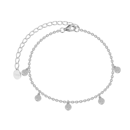 Armband "Poppy Glitz" silberfarben