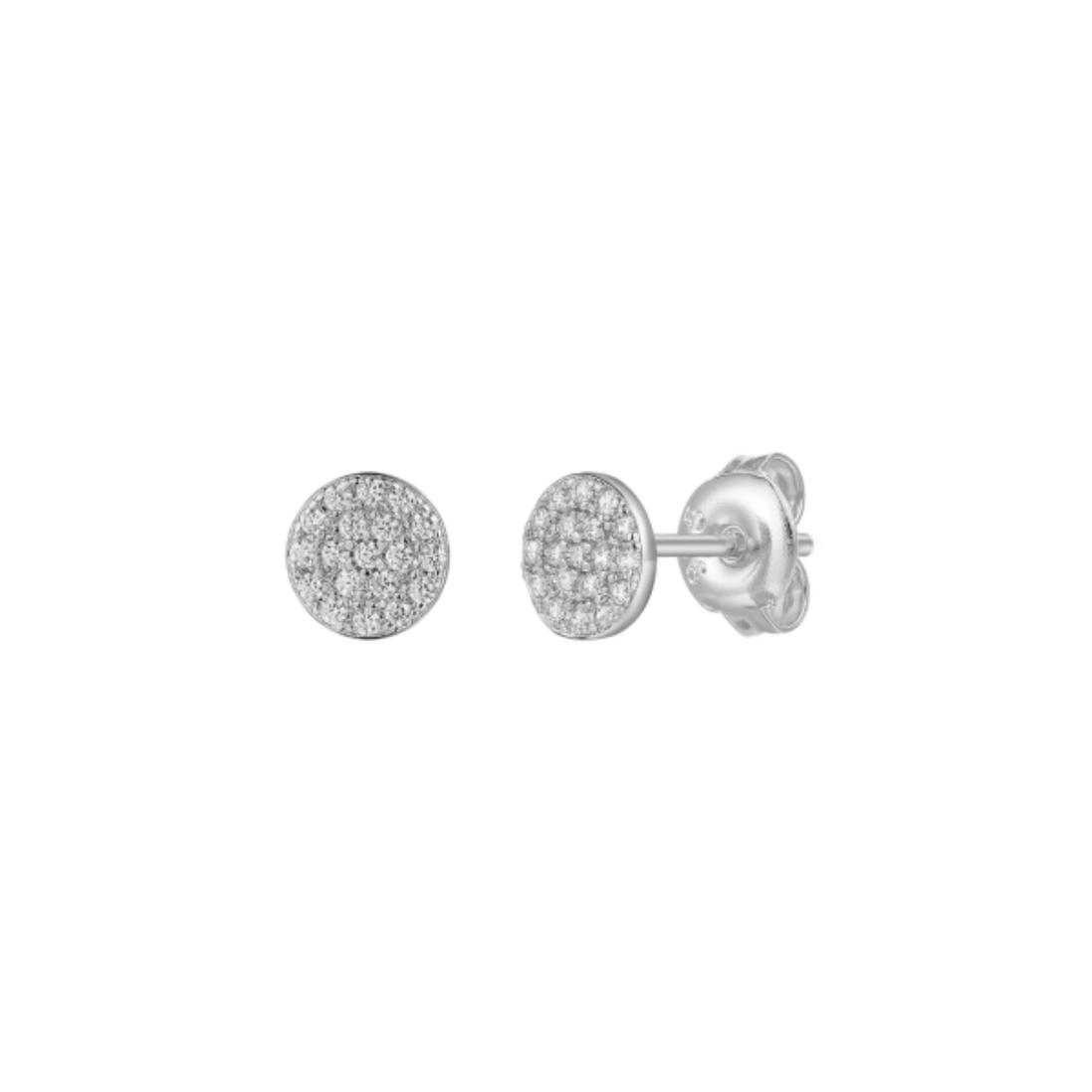 Ohrstecker "Poppy Glitz" silberfarben