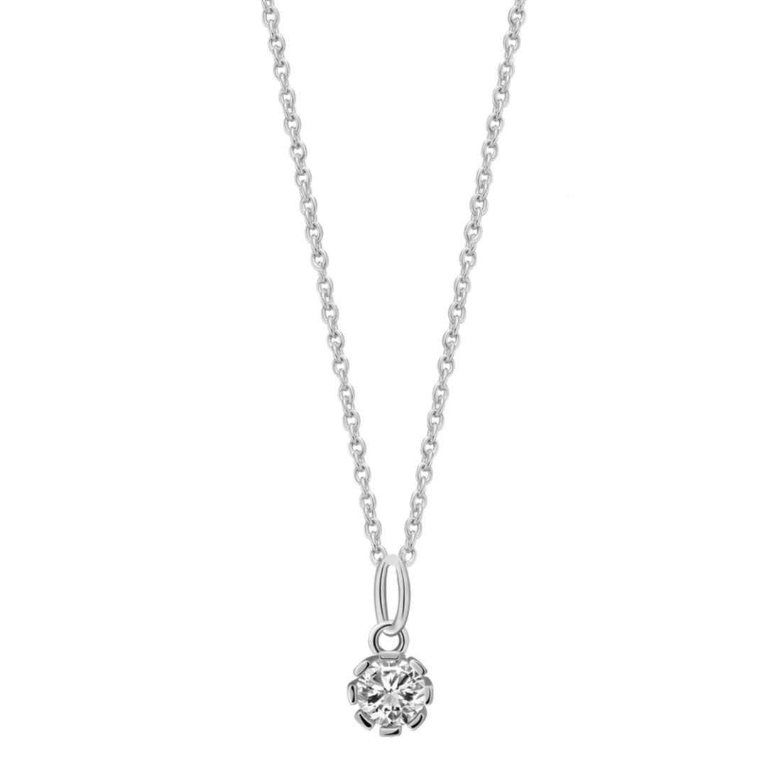 PURE ESSENTIALS Halskette Zirkonia Silber