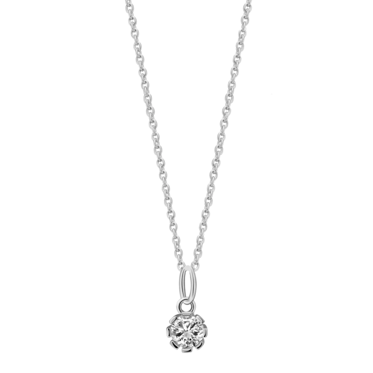 PURE ESSENTIALS Halskette Zirkonia Silber