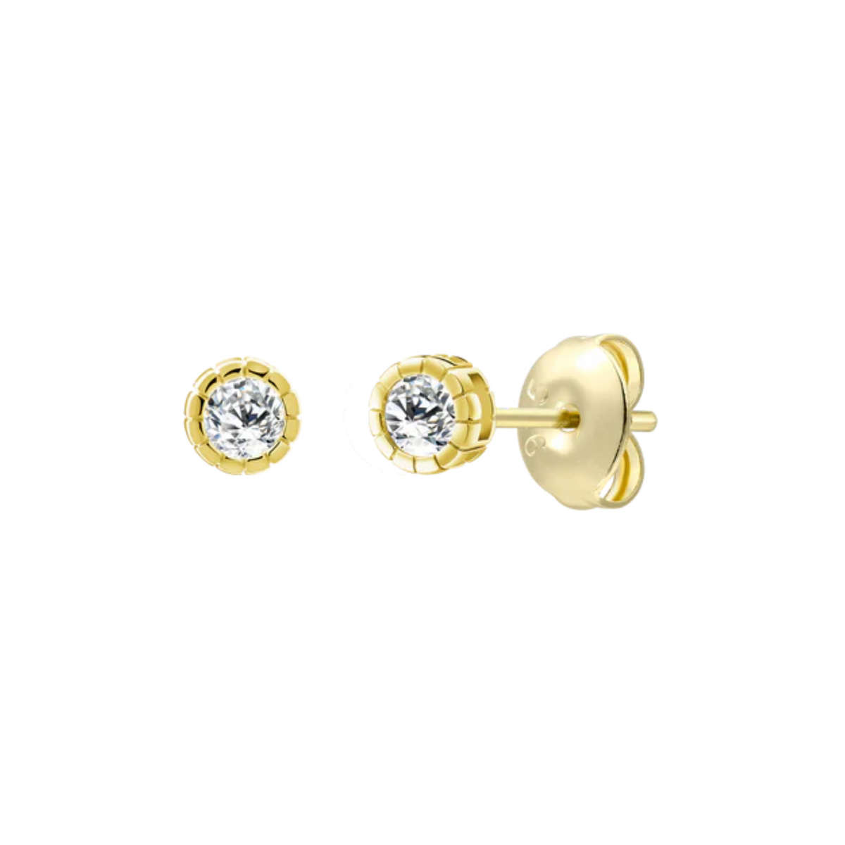 Ohrstecker goldfarben mit Zirkonia