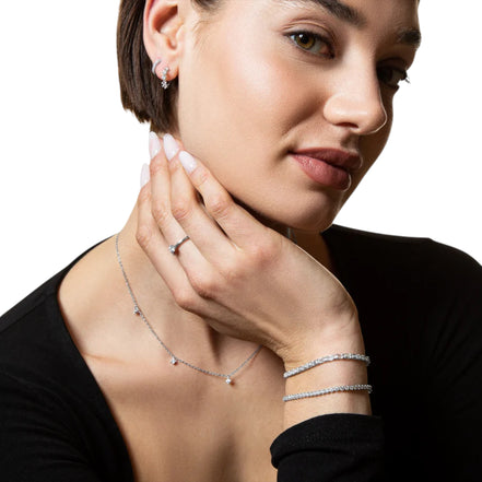 Armband Damen "Glow" Zirkonia silberfarben