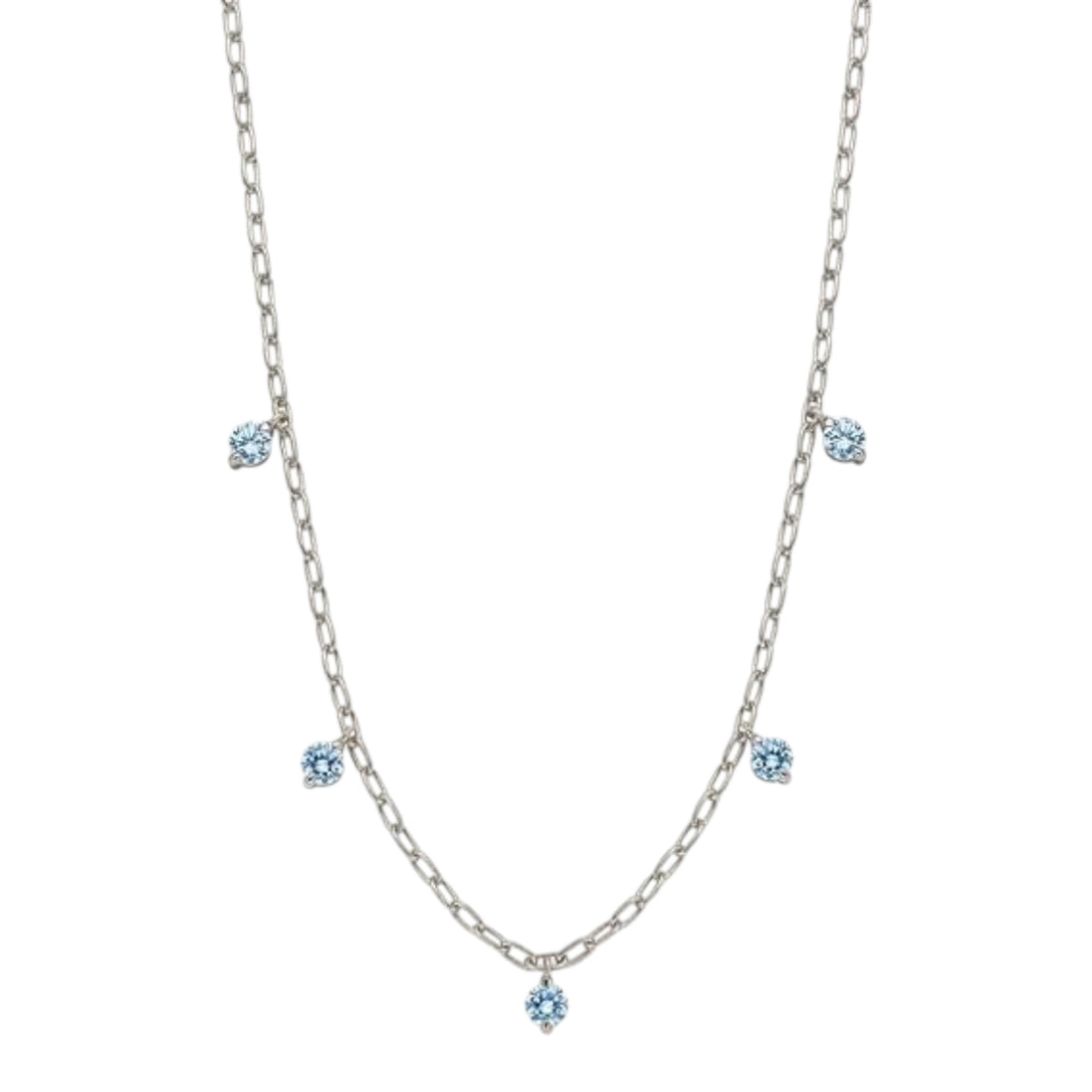 Kette Damen "Tropical" silberfarben, Zirkonia blau XS2