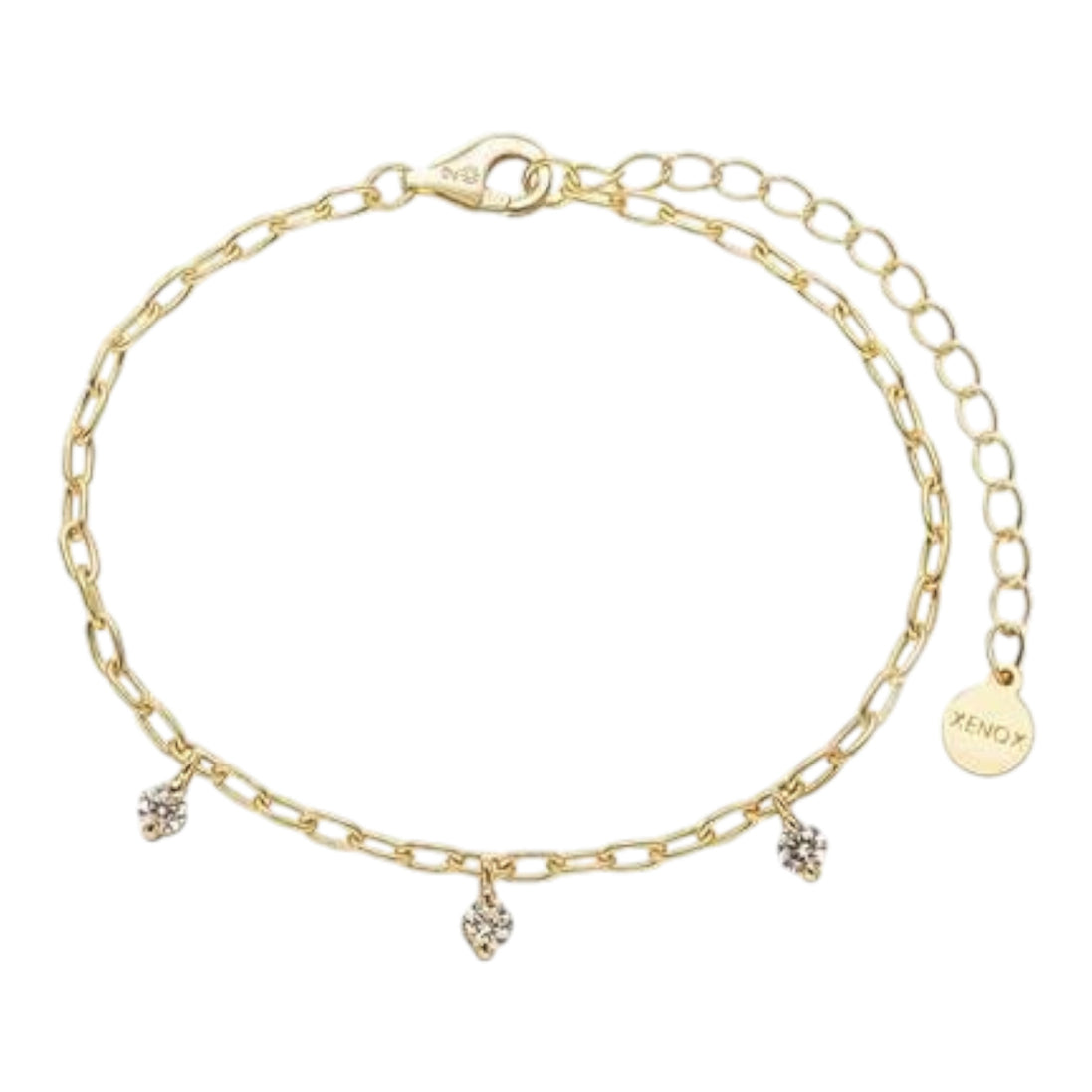 Armband Damen "Tropical" goldfarben, Zirkonia