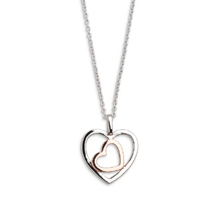 Kette Damen "Love Story" silber-/roséfarben