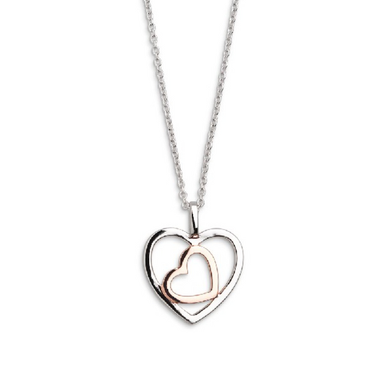 Kette Damen "Love Story" silber-/roséfarben