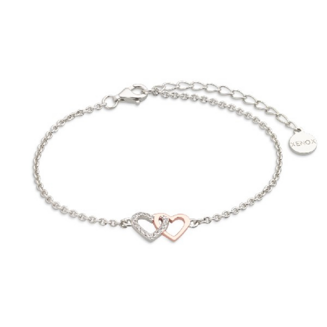 Armband Damen "Love Story" silber-/roséarben