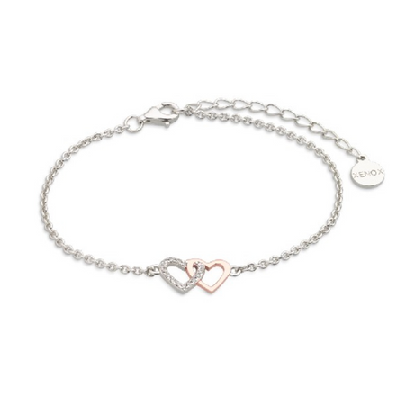Armband Damen "Love Story" silber-/roséarben
