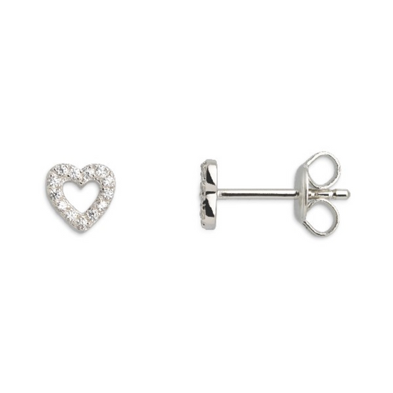 Ohrstecker Damen "Love Story" silberfarben