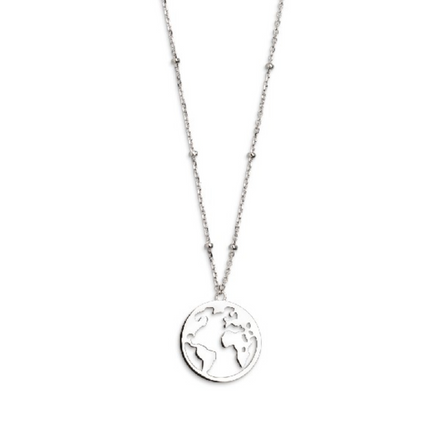 Kette Damen "Wanderlust" silberfarben