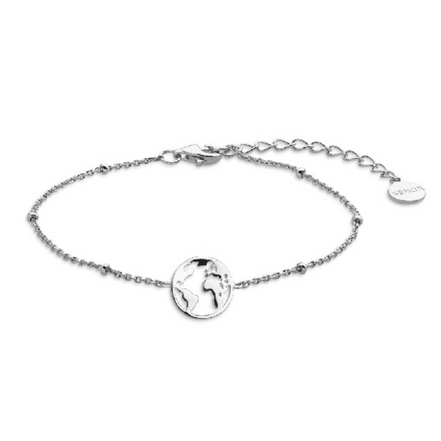 Armband Damen "Wanderlust" silberfarben