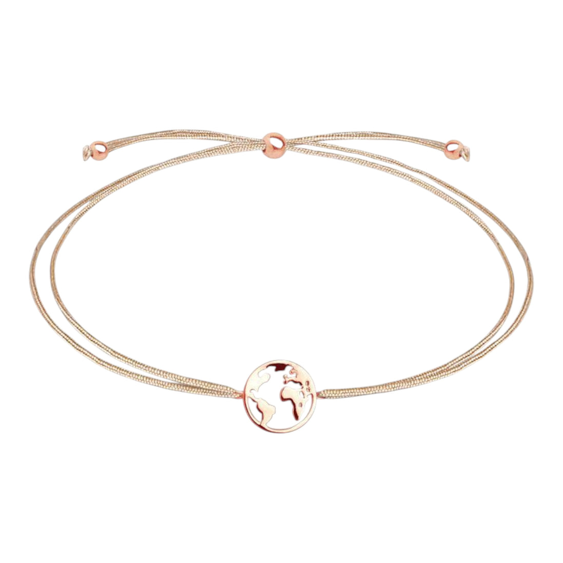 Armband Damen "Wanderlust" Textil rosefarben