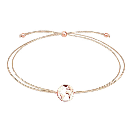 Armband Damen "Wanderlust" Textil rosefarben
