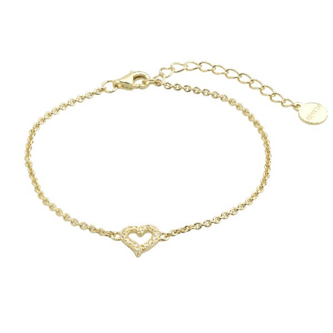 Armband Damen "Love Story" Silber goldfarben