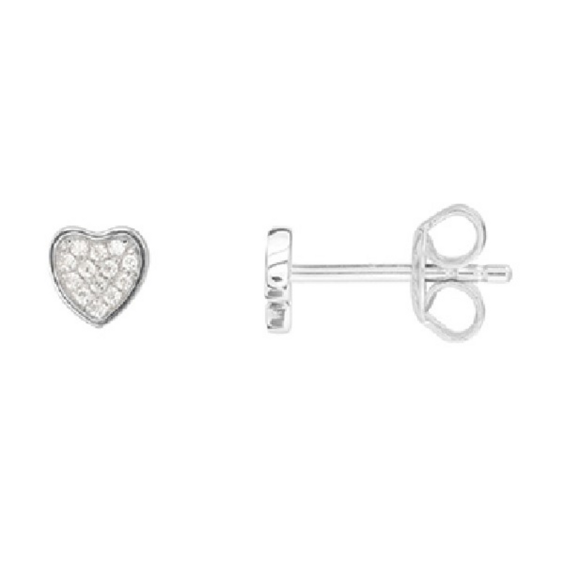 Ohrstecker Damen "Love Story" Silber Herz