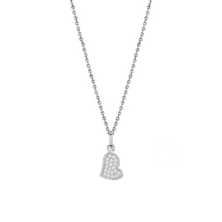 Halskette Damen "Love Story" Silber Anhänger Herz XS34