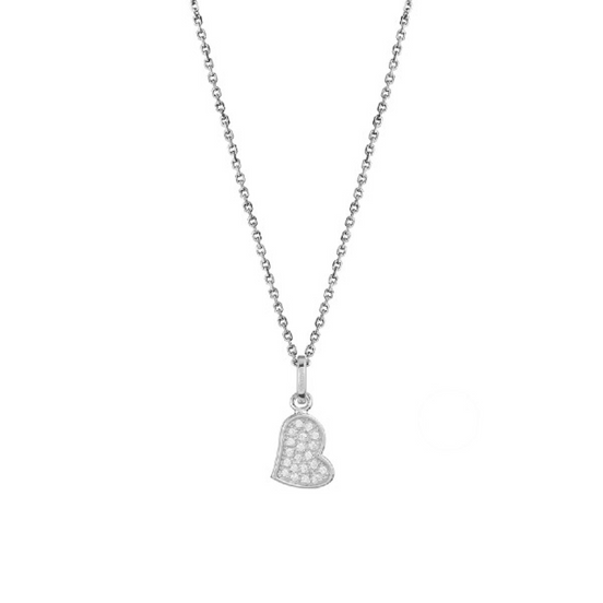 Halskette Damen "Love Story" Silber Anhänger Herz XS34