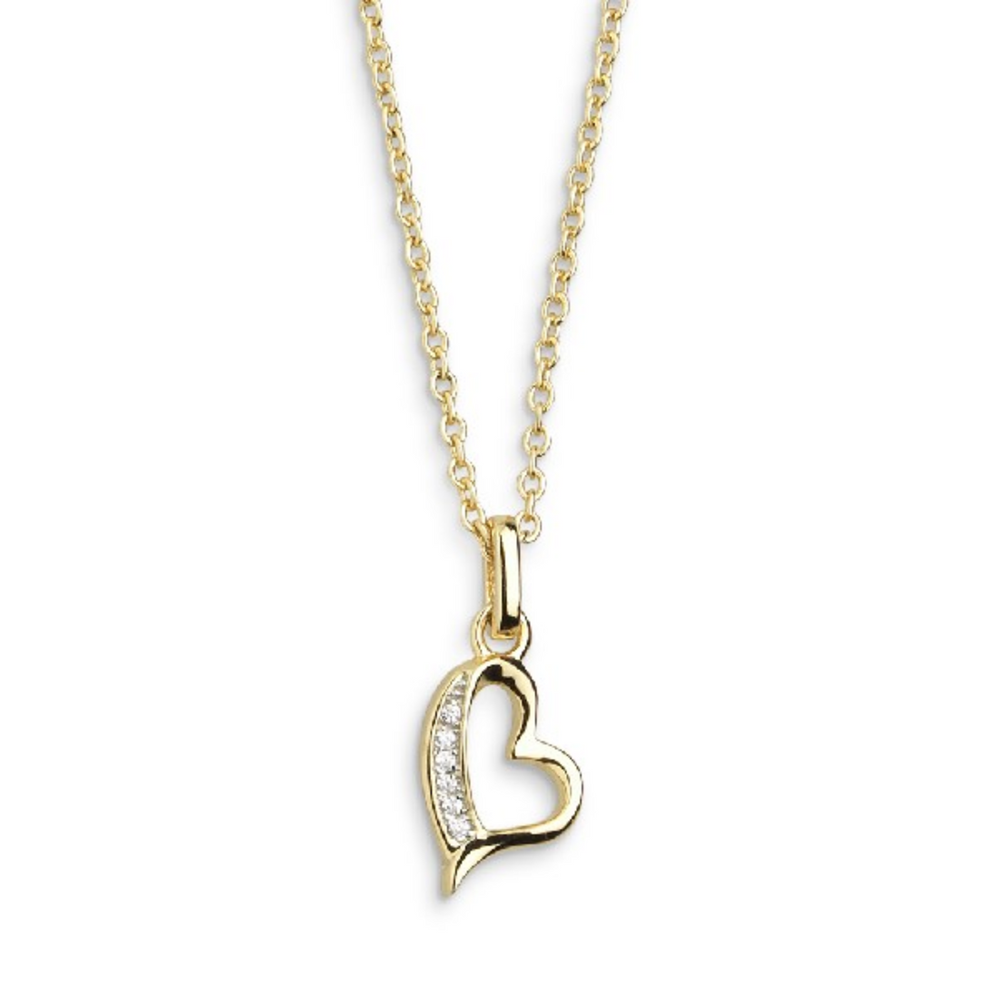 Halskette Damen "Love Story" Silber goldfarben Anhänge