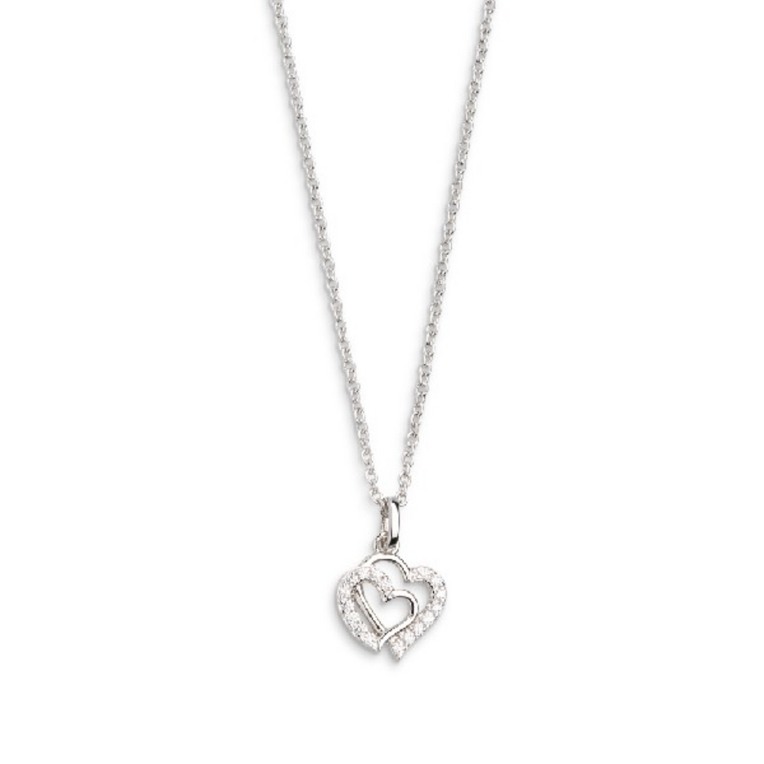 Halskette Damen "Love Story" Silber Anhänger Herz XS34