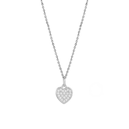 Halskette Damen "Love Story" Silber Anhänger Herz XS34