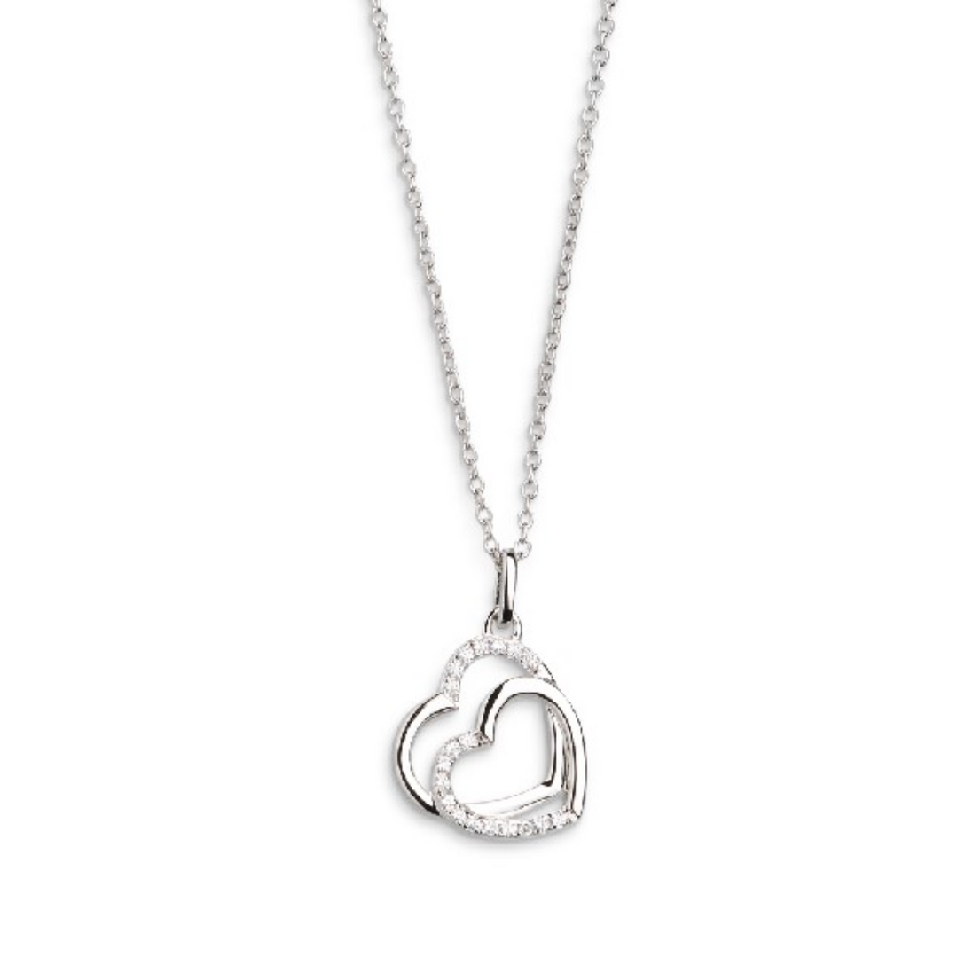 Halskette Damen "Love Story" Silber Anhänger Herz XS34