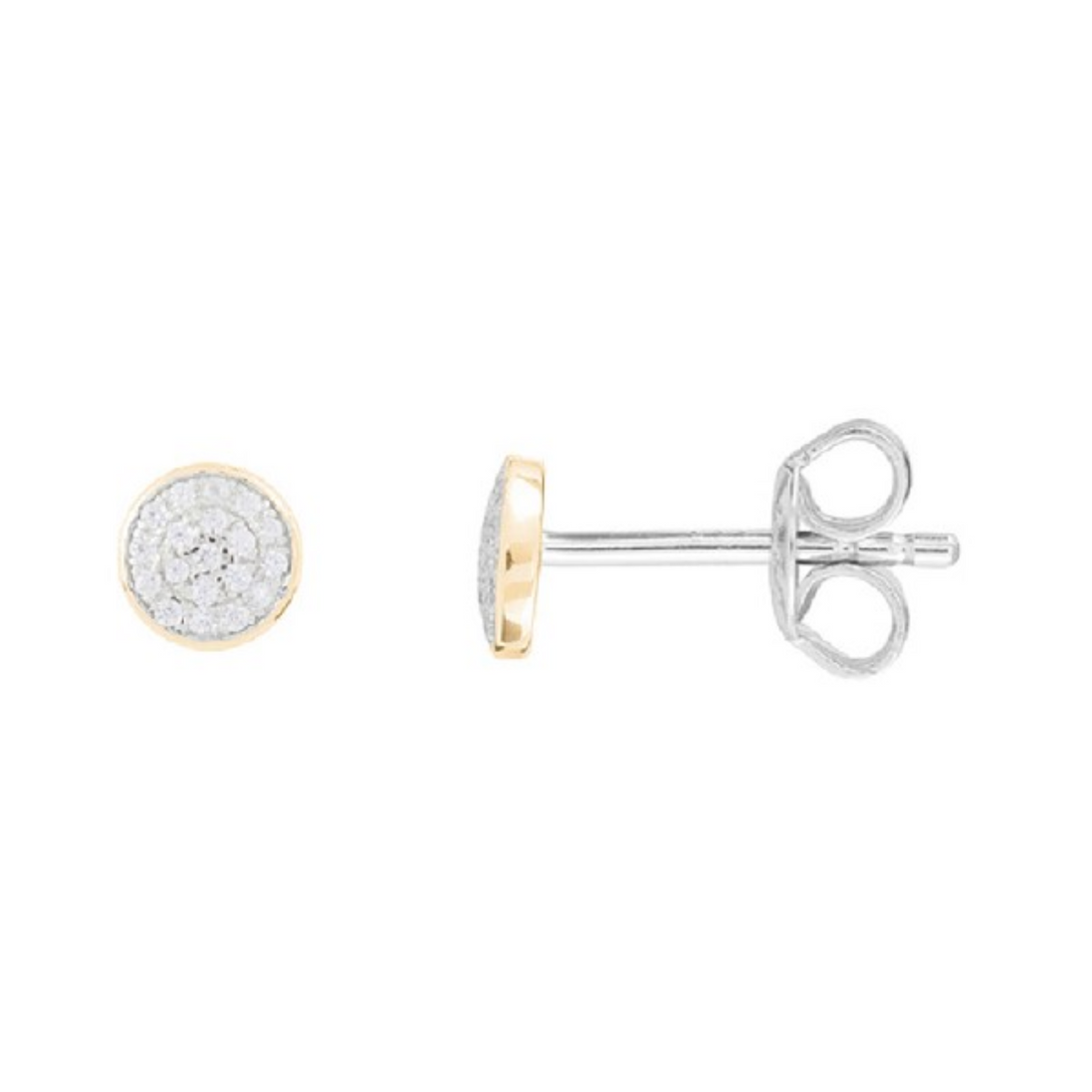 Ohrstecker Damen "Symbolic Power" Silber goldfarben X