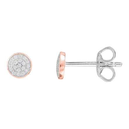 Ohrstecker Damen "Symbolic Power" Silber rosèvergolde