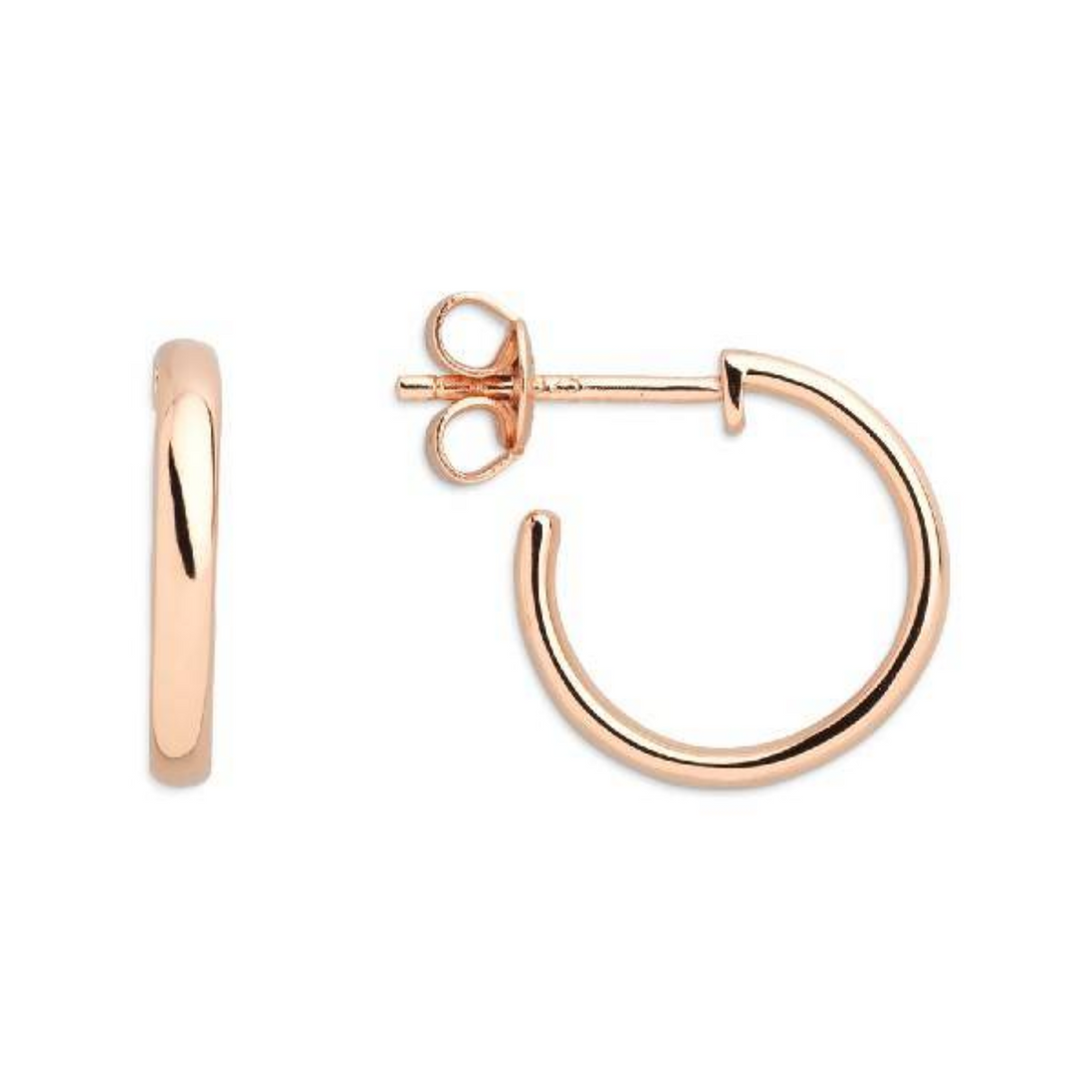 Creolen Damen "Modern Classic" Silber Rose vergoldet X