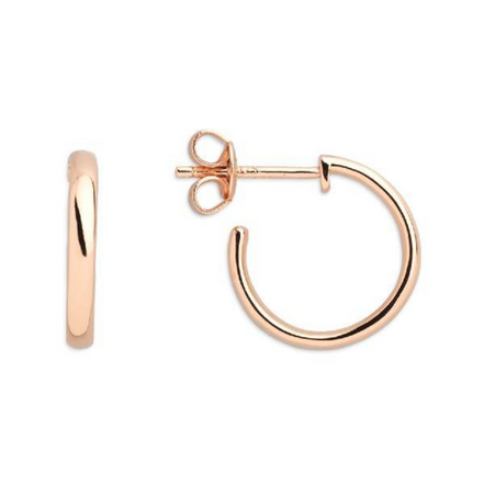 Creolen Damen "Modern Classic" Silber Rose vergoldet X