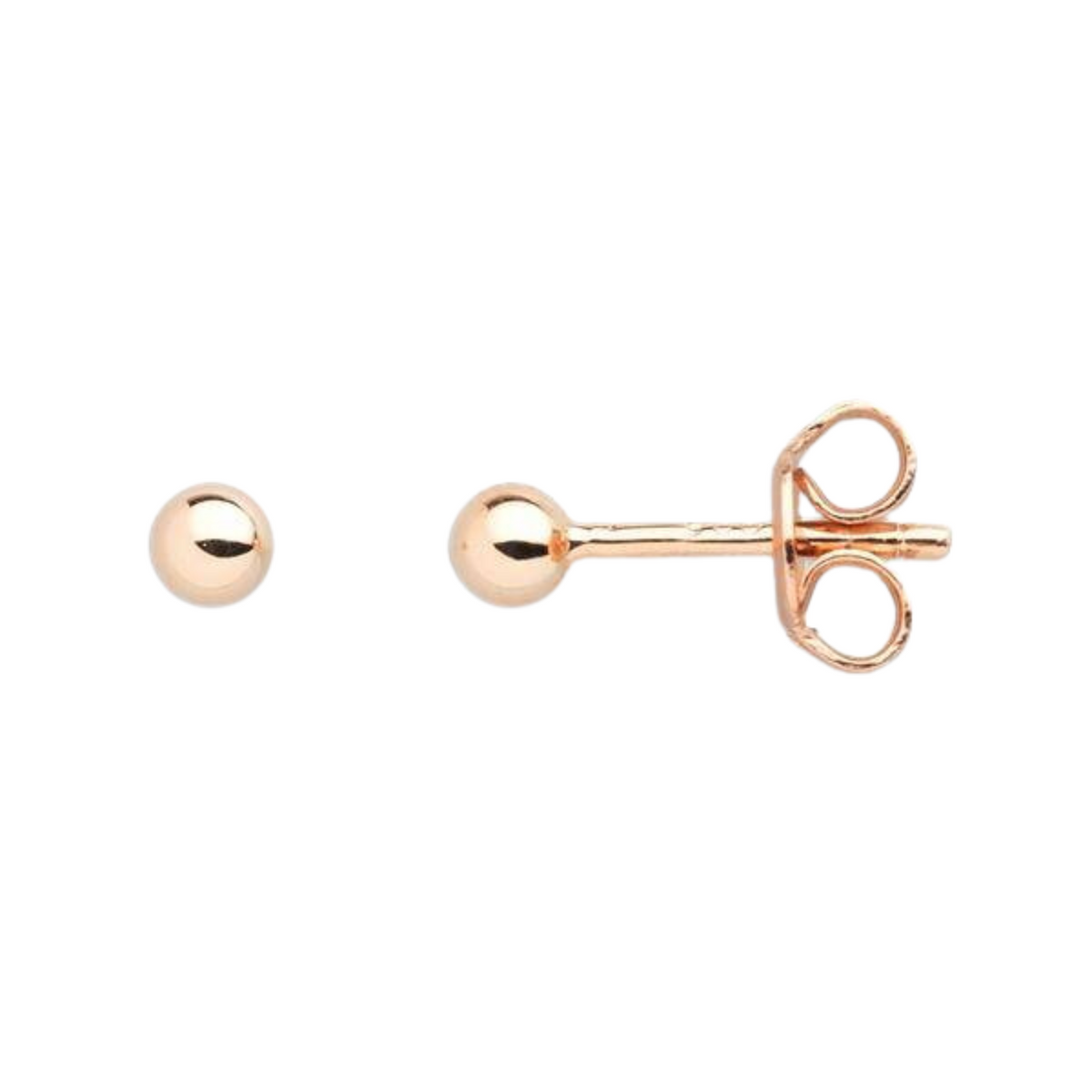 Ohrstecker Damen Kugeln rosévergoldet