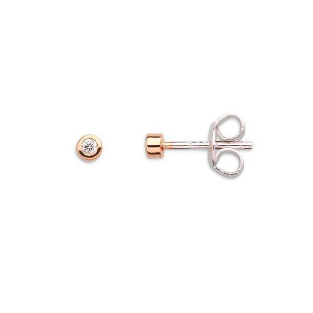 Ohrstecker Damen "Silver Circle" Silber Roséfarben XS3