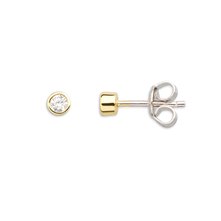 Ohrstecker goldfarben mit Zirkonia