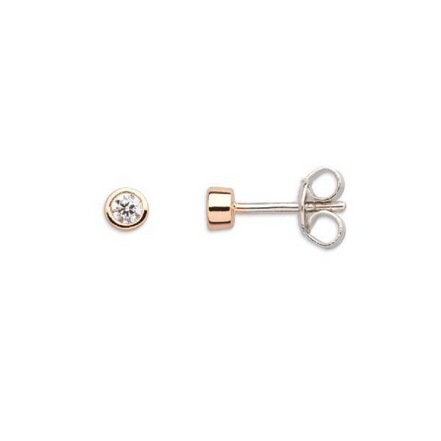 Ohrstecker Damen "Silver Circle" Silber Roséfarben XS3