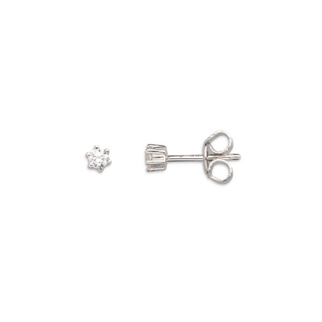 Ohrstecker Damen "Silver Circle K" 3mm silberfarben XS
