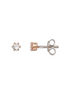 Ohrstecker Damen "Silver Circle K" 4mm rosèfarben XS35