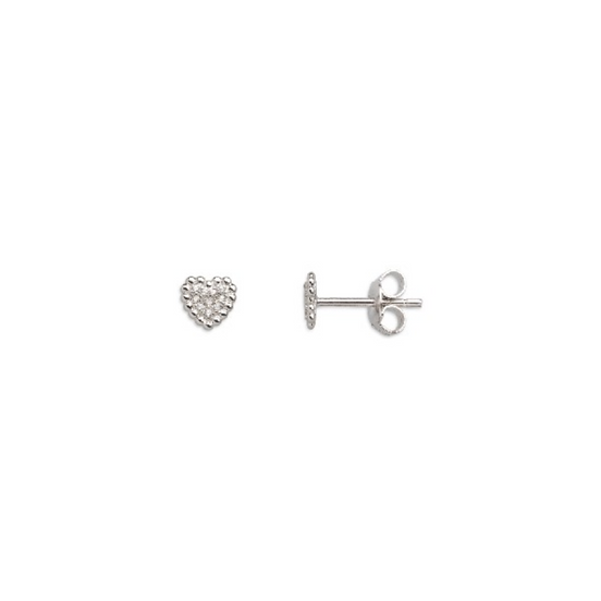 Ohrstecker Damen "Love Story" Silber Herz