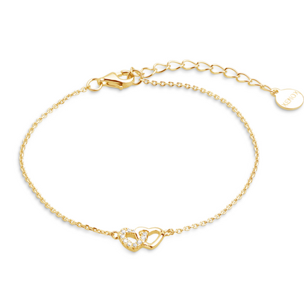 Armband Damen "Love Story" Silber goldfarben Herz XS35