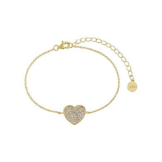 Armband Damen "Love Story" Silber vergoldet mit Zirkonia
