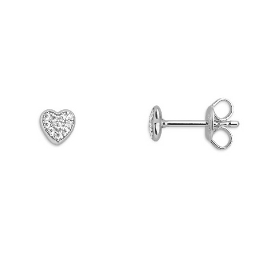 Ohrstecker Damen "Love Story" Silber Herz