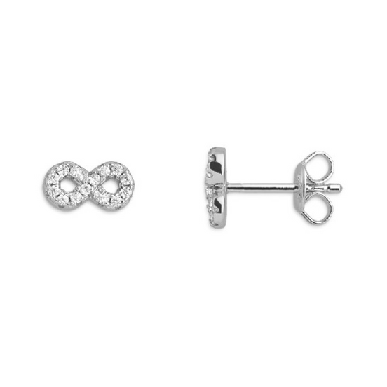 Ohrstecker Damen "Symbolic Power" Unendlichkeit Silber