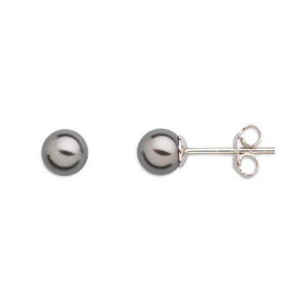 Ohrstecker Damen "Pearl Dreams" Silber Perle Grau XS51