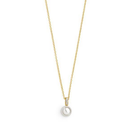 Kette Damen "Pearl Dreams" Silber vergoldet mit Anhäng