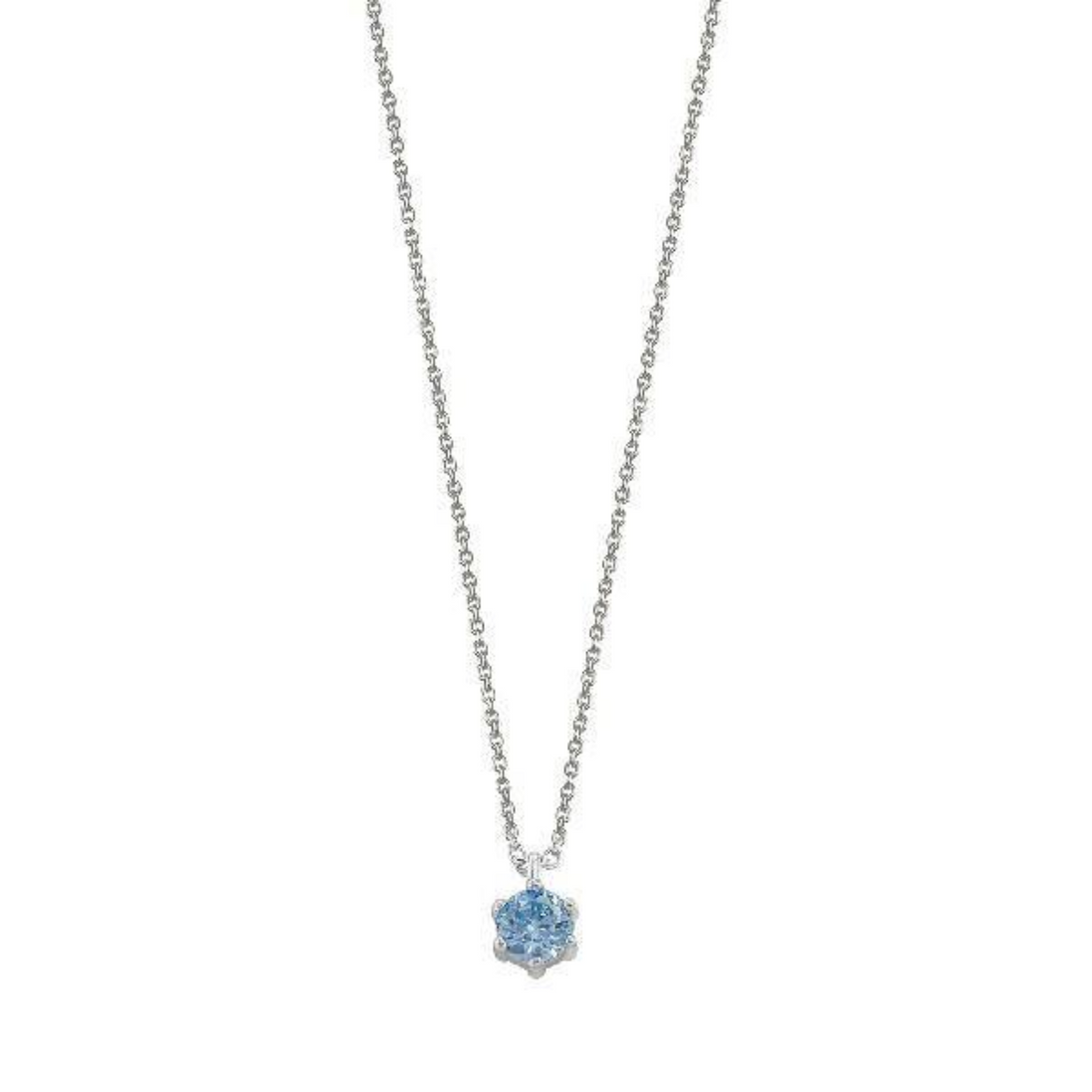 Kette Damen "Multicolor" Silber Krappe Blau