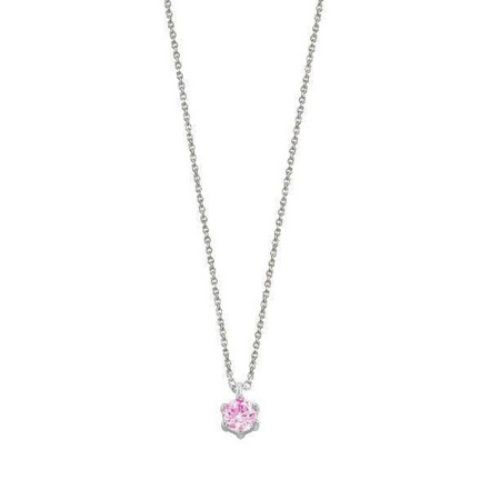 Kette Damen "Multicolor" Silber Krappe Pink